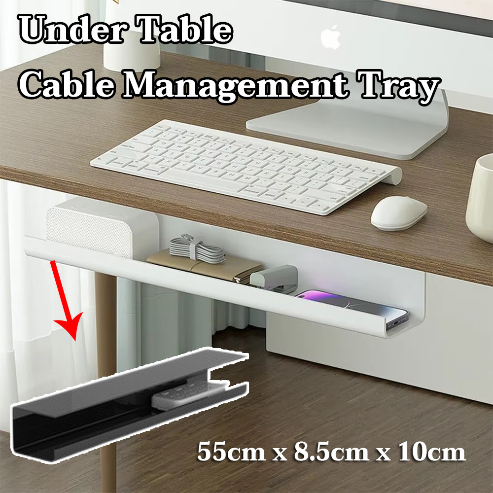 Cable Management Tray Under Desk Cable Wire Organizer Desk Bottom ...