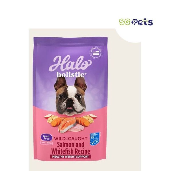 Halo Small Breed Holistic Grain Free Wild Caught Salmon Whitefish Recipe Adult Dog Food 1.6kg Shopee Singapore