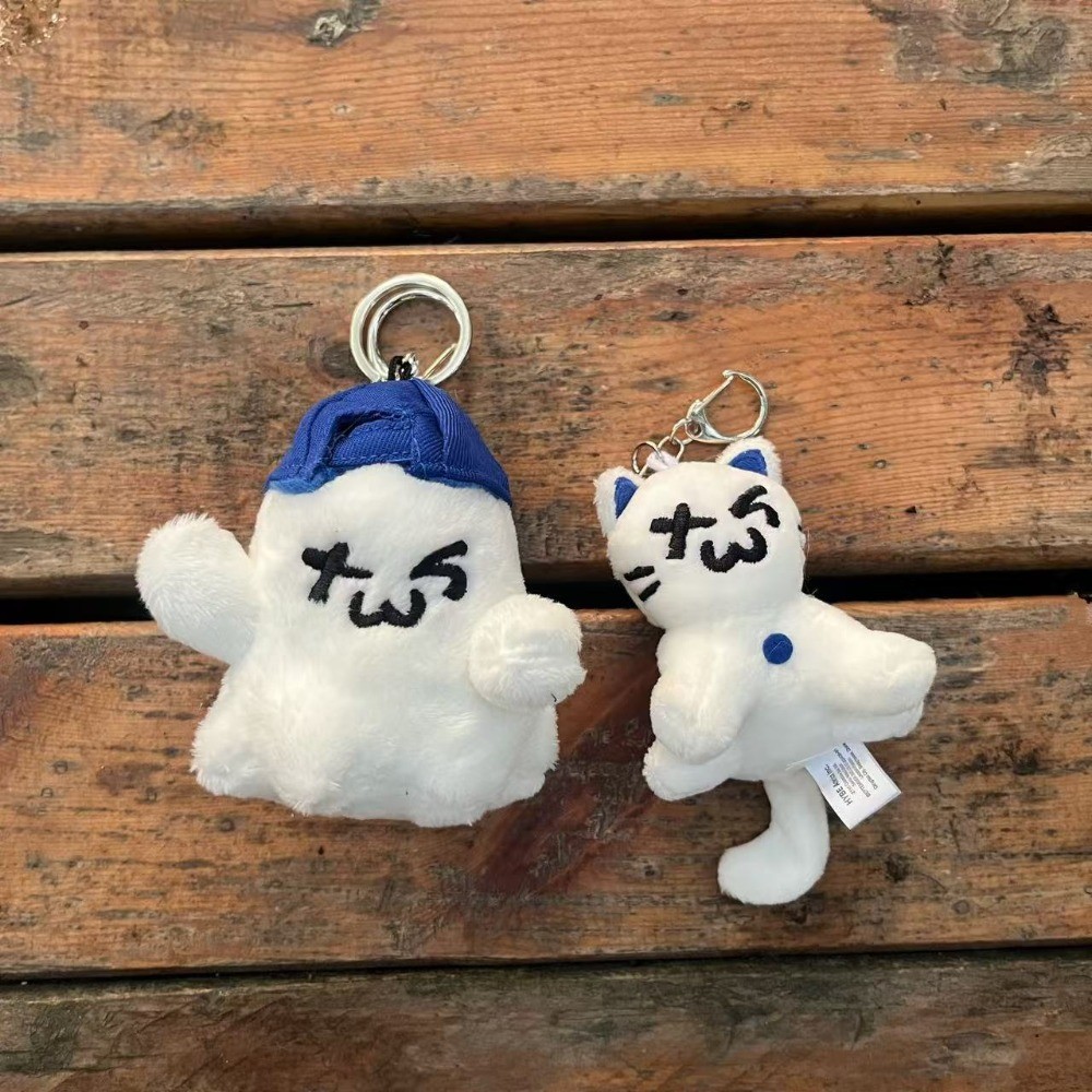 アイドル TWS PLUSH DOLL GHOST (ML_F) Kpop TWS Ghost Cat Plush Keyring SHINYU DOHOON YOUNGJAE HANJIN