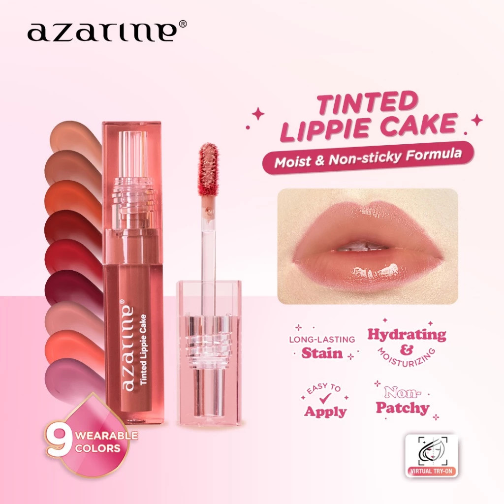 Azarine Tinted Lippie Cake Lip Tint 2.9ml - Azarine x Red Velvet / Merah Jingga Official - Gambar 2