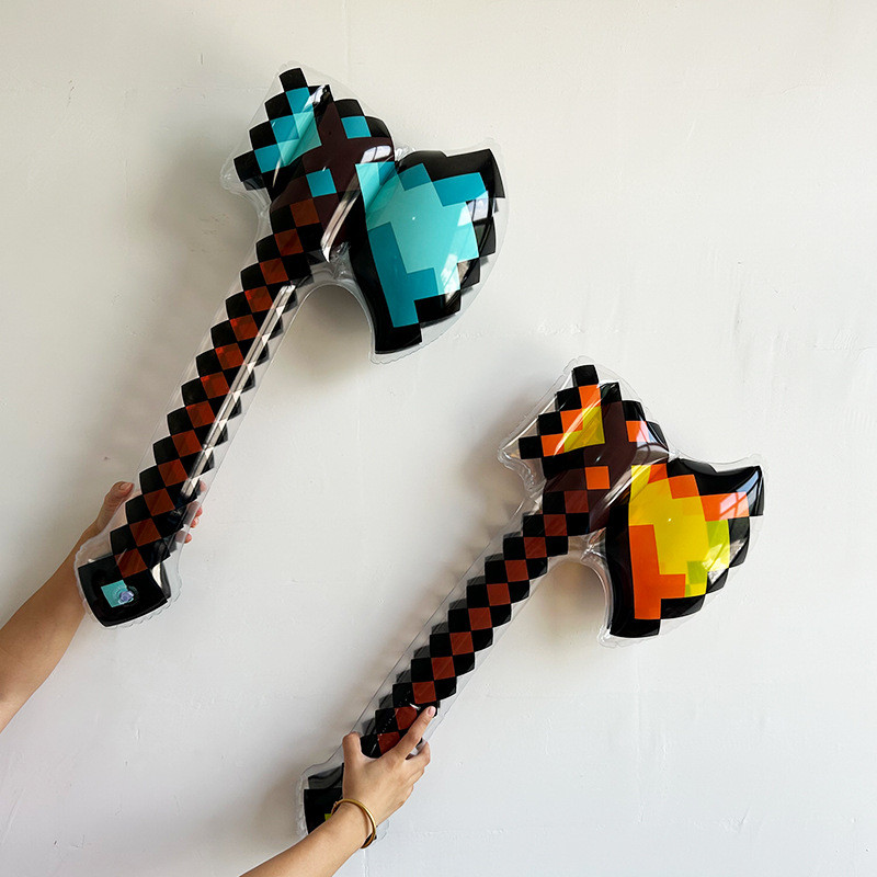 Minecraft Game Play Time Props Inflatable Sword Axe Inflatable Toys ...