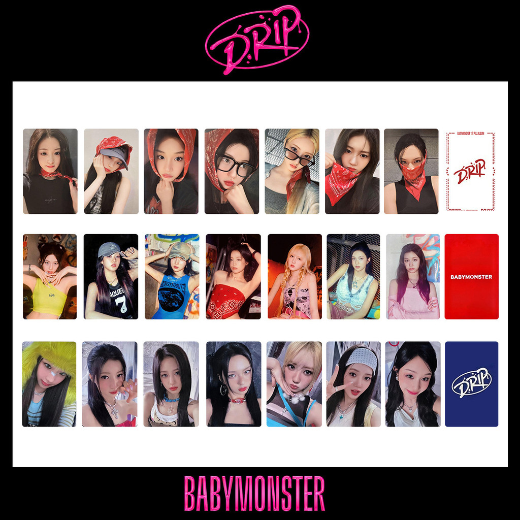 Kpop Idol BABYMONSTER Drip Album Photocards Shopee Singapore