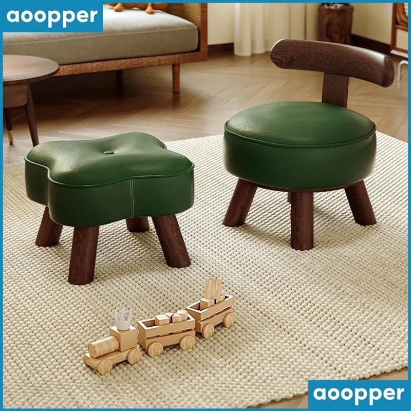 Solid Wood Stool Household Low Stool Change Shoe Stool Coffee Table ...