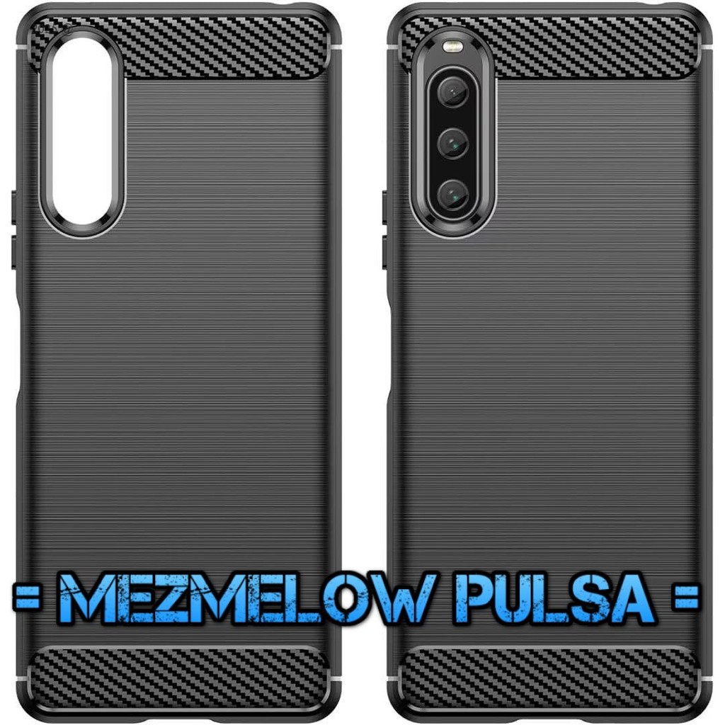 Case Fiber Carbon Casing Silicone Caseng Softcase SONY XPERIA 10 V - Gambar 2