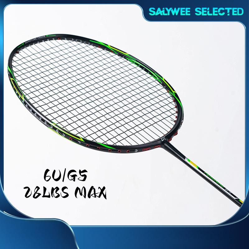 ALPSPORT 6U Carbon Badminton Racket Set - Ultra-Light Full Carbon Fiber ...