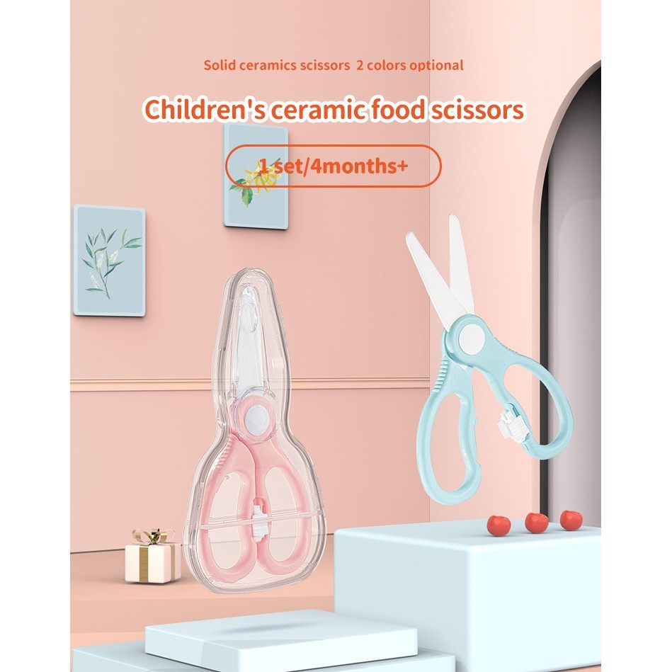 【SG Seller】Baby Food Scissors Ceramic Stainless Steel Food Scissors ...