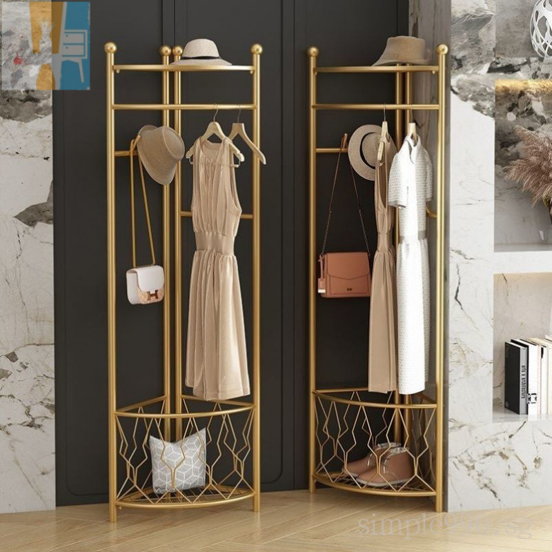 Corner Coat Rack Floor-standing Master Bedroom Household Light Luxury ...