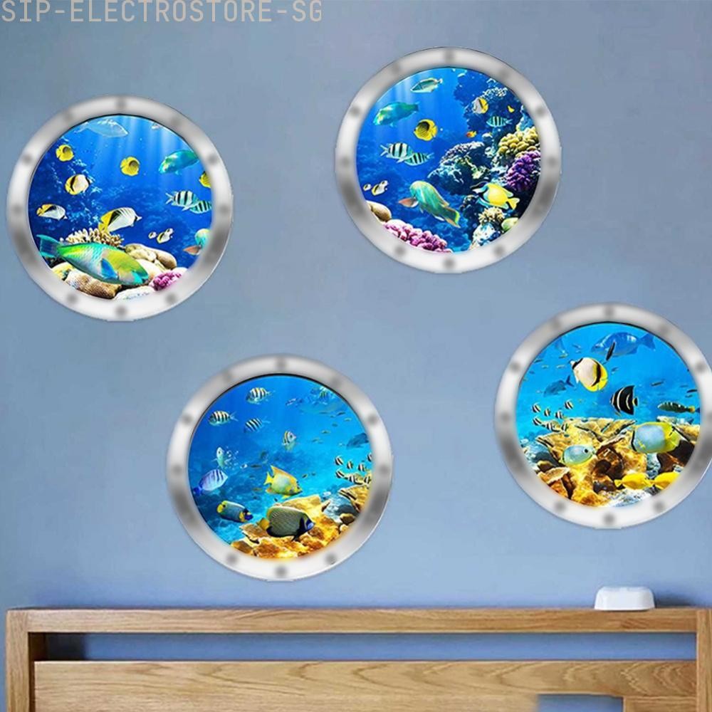 3D Underwater World Stickers Childlike And Innocent Design 3D Ocean ...