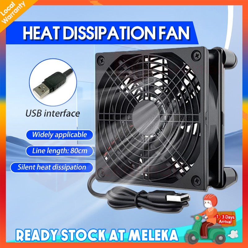 1800RPM Modem Fan WiFi Router Cooling Fan TV Box Cooler Shelf Desktop ...