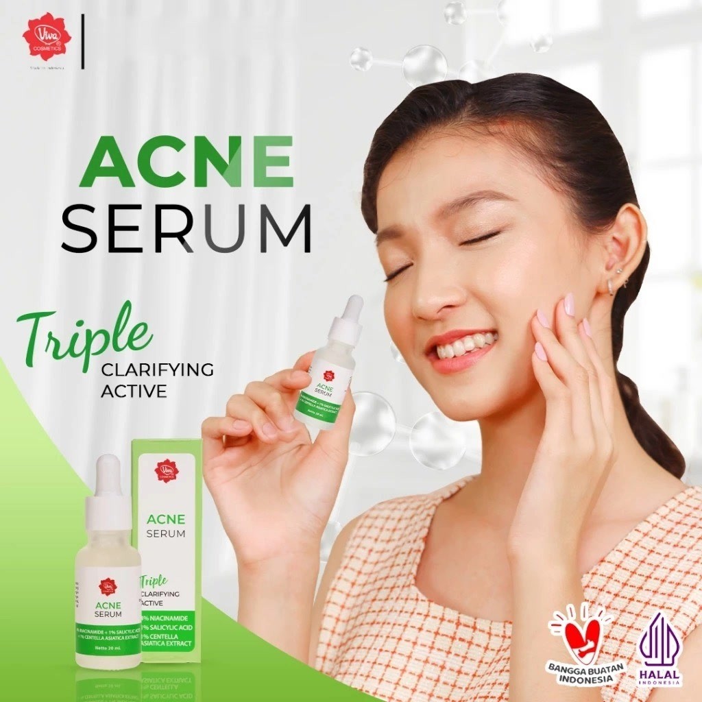 Viva Face Serum - Peeling Serum - Glowing White Serum - Anti Aging Serum - 20ml / Merah Jingga Official - Gambar 2