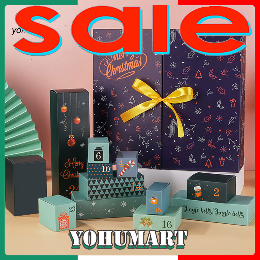 [YH] Christmas Advent Calendar Empty Box Set 2024 DIY Countdown ...