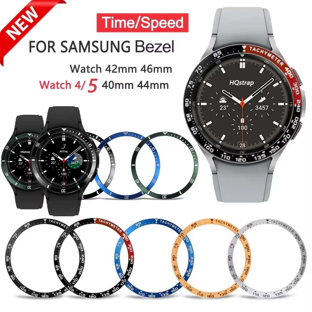 Metal Rings for Galaxy Watch 4 5 40mm 44mm 46mm 42mm Classic Stainless ...