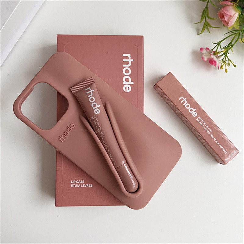 Rhode With Lip Gloss Phone Case for iPhone 15 14 13 12 11 Pro Max