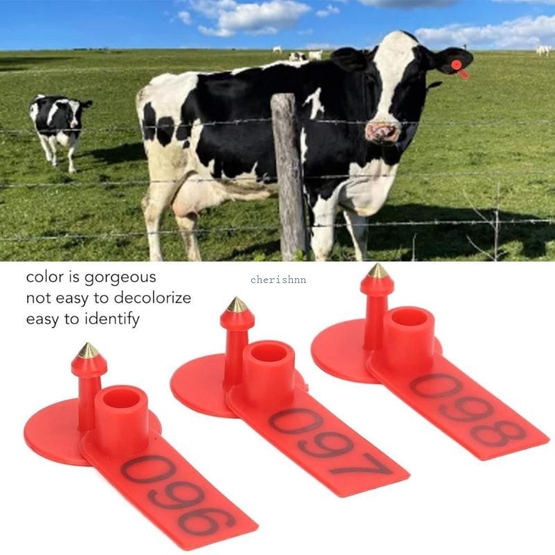 CH* 100pcs Numbered Livestock Earcon Accurate Livestock Identification ...