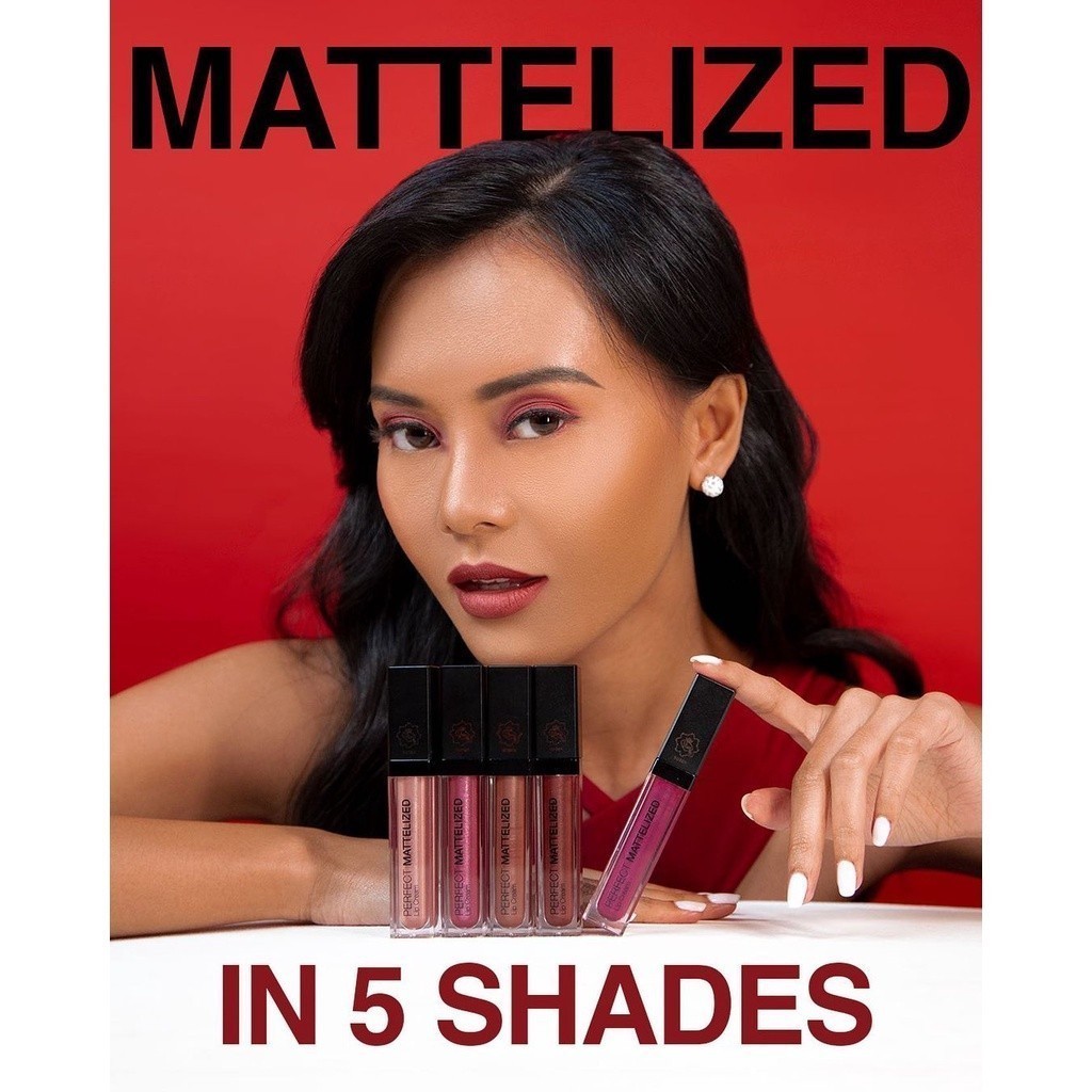 Viva LIPS SERIES - Mattelized Lip Cream - Moisture Balm - Bright Lip Serum / Merah Jingga Official - Gambar 3