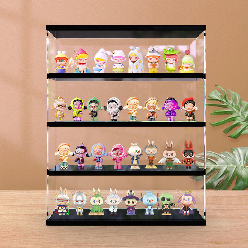 Multi-Layer Black Wall Mounted Pop Mart Blind Box Molly Storage Rack ...