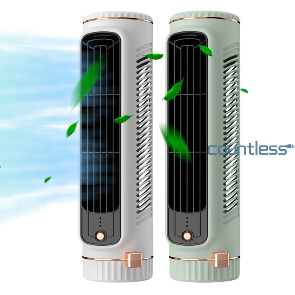 Tower Fan USB Charging Portable Air Conditioner Bladeless Summer Fan ...
