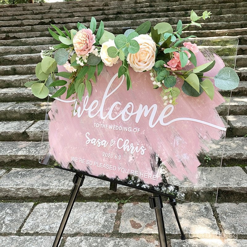 Water Sign Party ins Wind Welcome Sign Acrylic Engagement Banquet ...