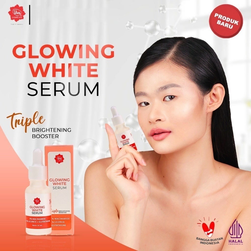 Viva Face Serum - Peeling Serum - Glowing White Serum - Anti Aging Serum - 20ml / Merah Jingga Official - Gambar 4