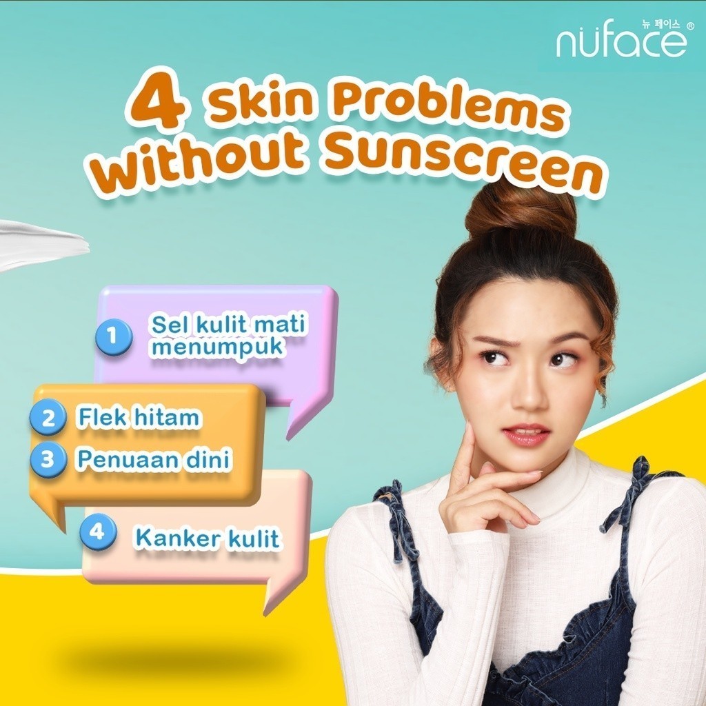 Nuface Cover Me Sun Shield - Sunscreen / Protect Cream 50gr / Merah Jingga Official - Gambar 2
