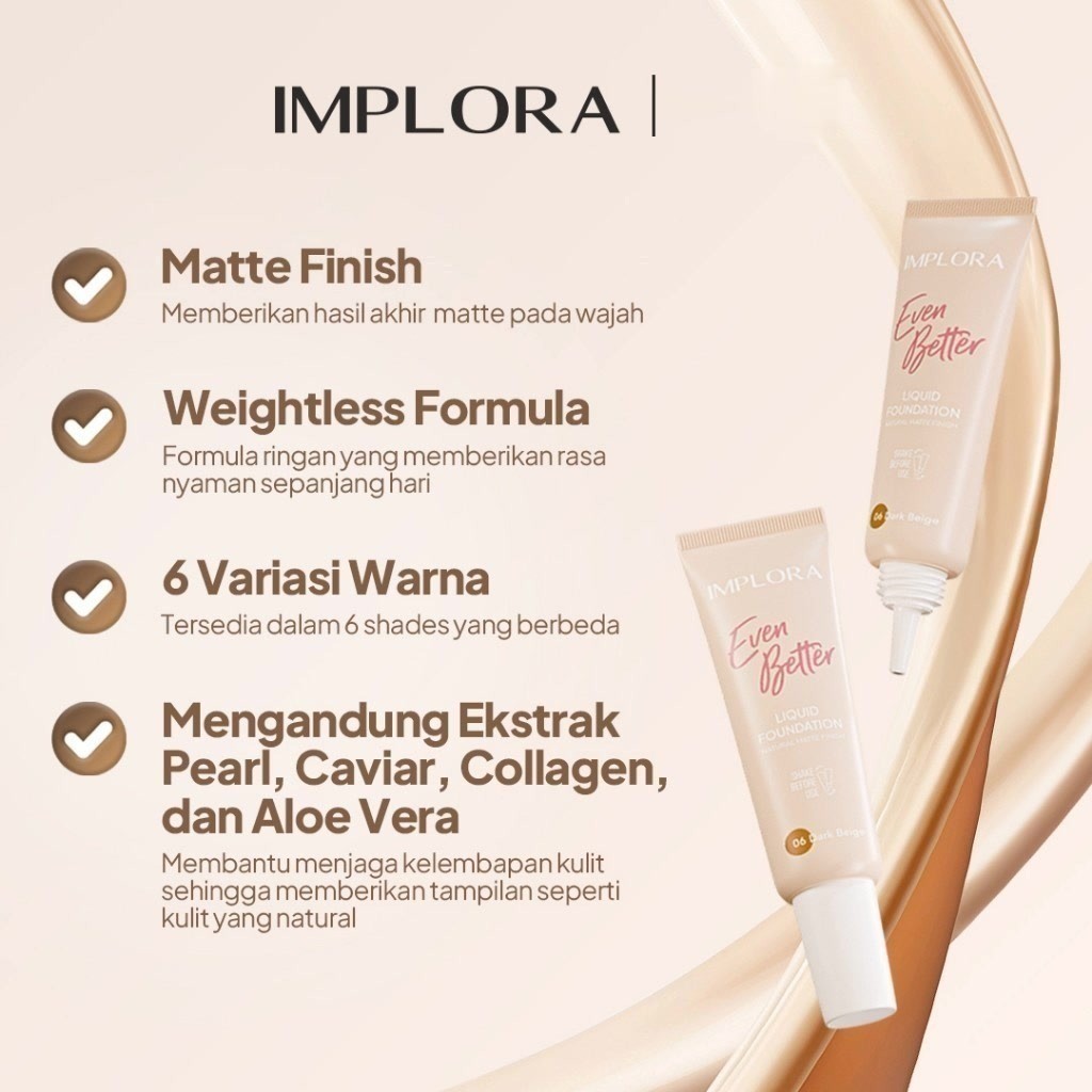 Implora Even Better Liquid Foundation / Merah Jingga Official - Gambar 4