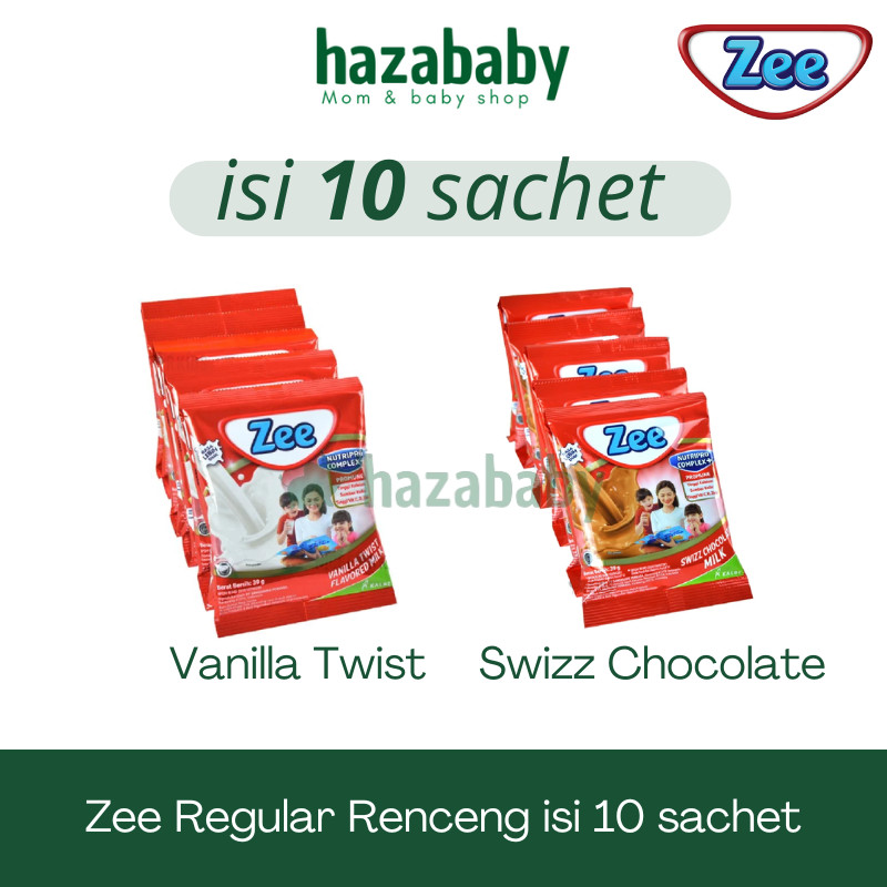 Zee Milk Sachet Renceng contains 10 Sachets x 38 Gr Regular Vanilla ...