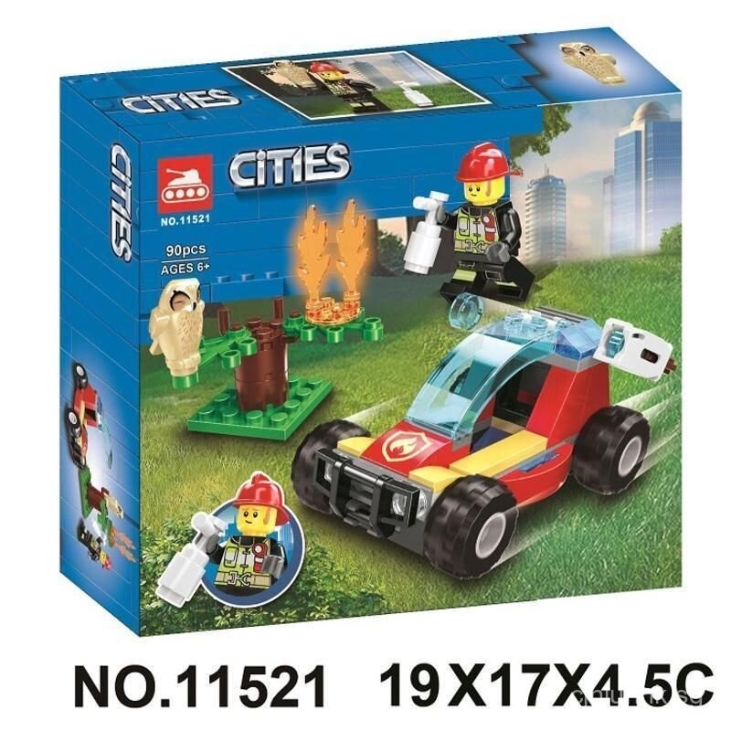 City Series Compatible with LEGO Bricks Bo Le11521Forest Fire Rescue ...