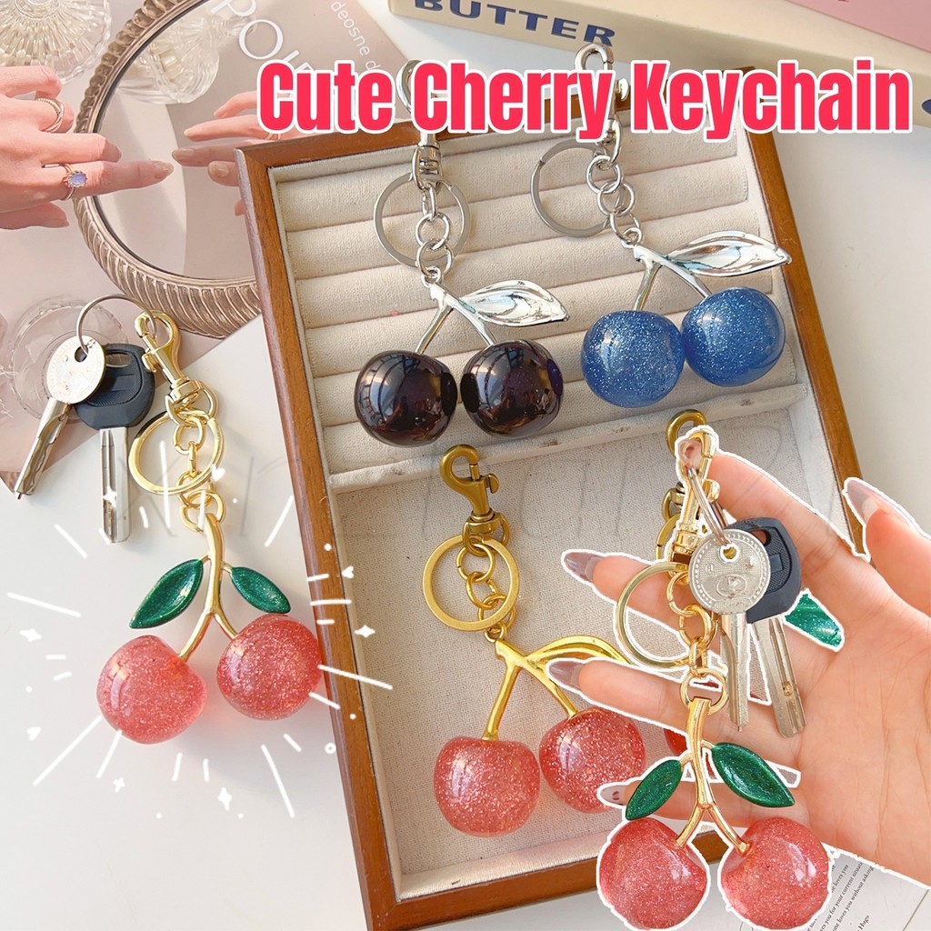 Cute Cherry Keychain - Sweet, Elegant, Multifunctional - for Bag ...