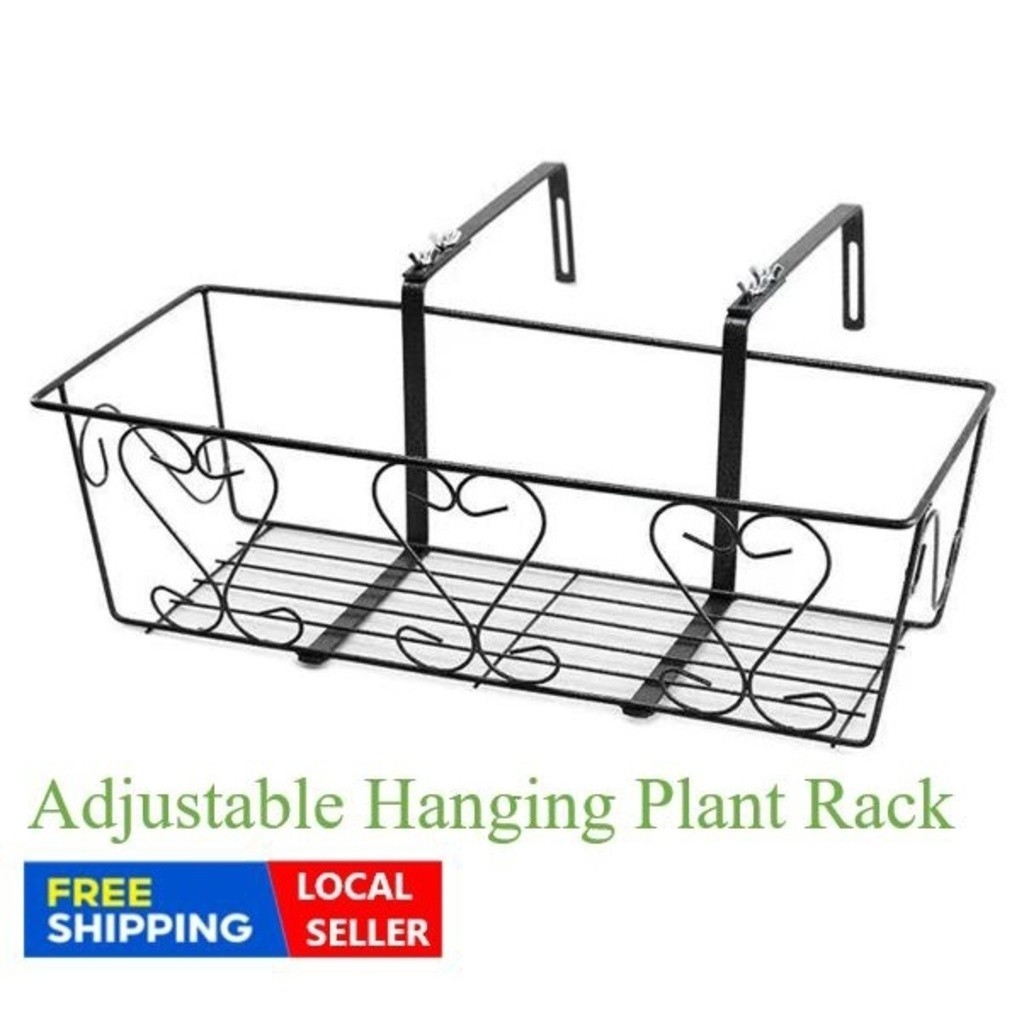 YIPET Adjustable Hanging Rack Balcony Railing Stainless steel Flower ...