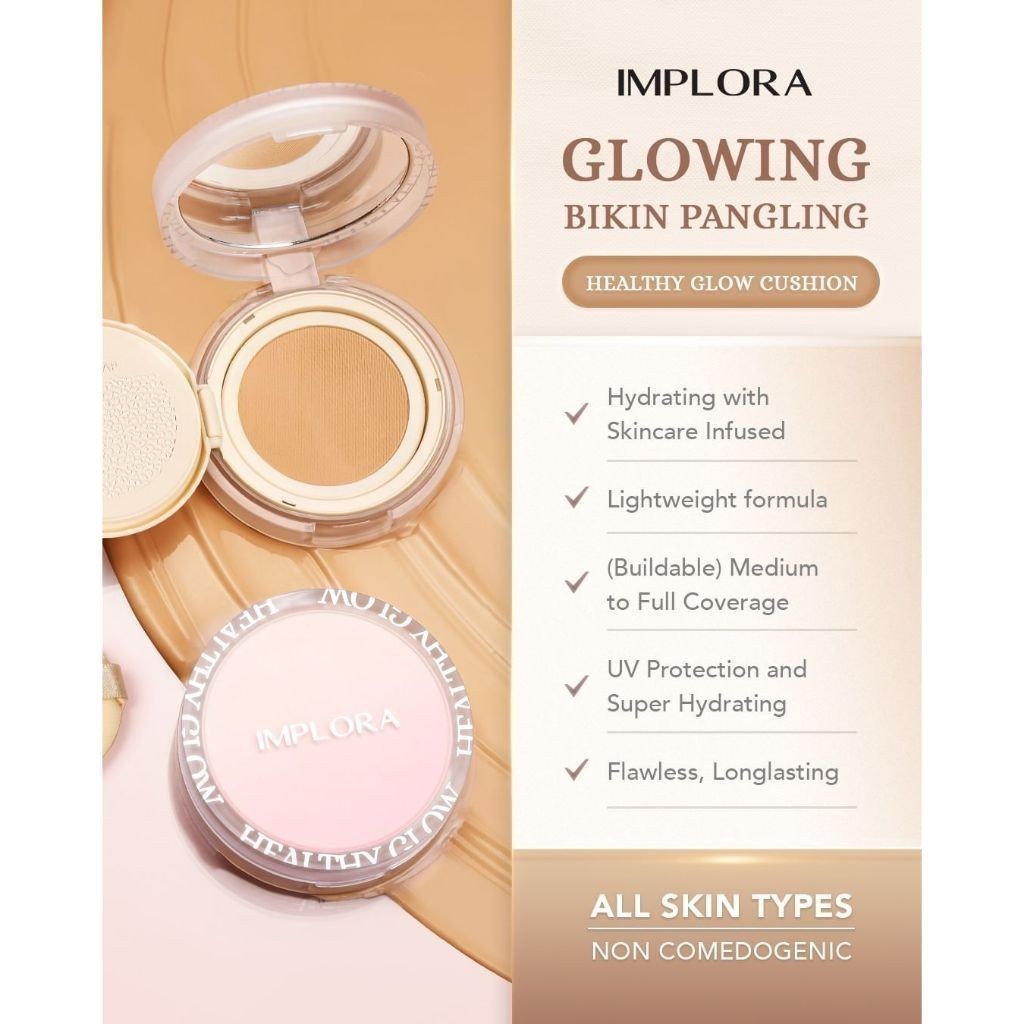 Implora Healthy Glow Cushion / Merah Jingga Official - Gambar 4