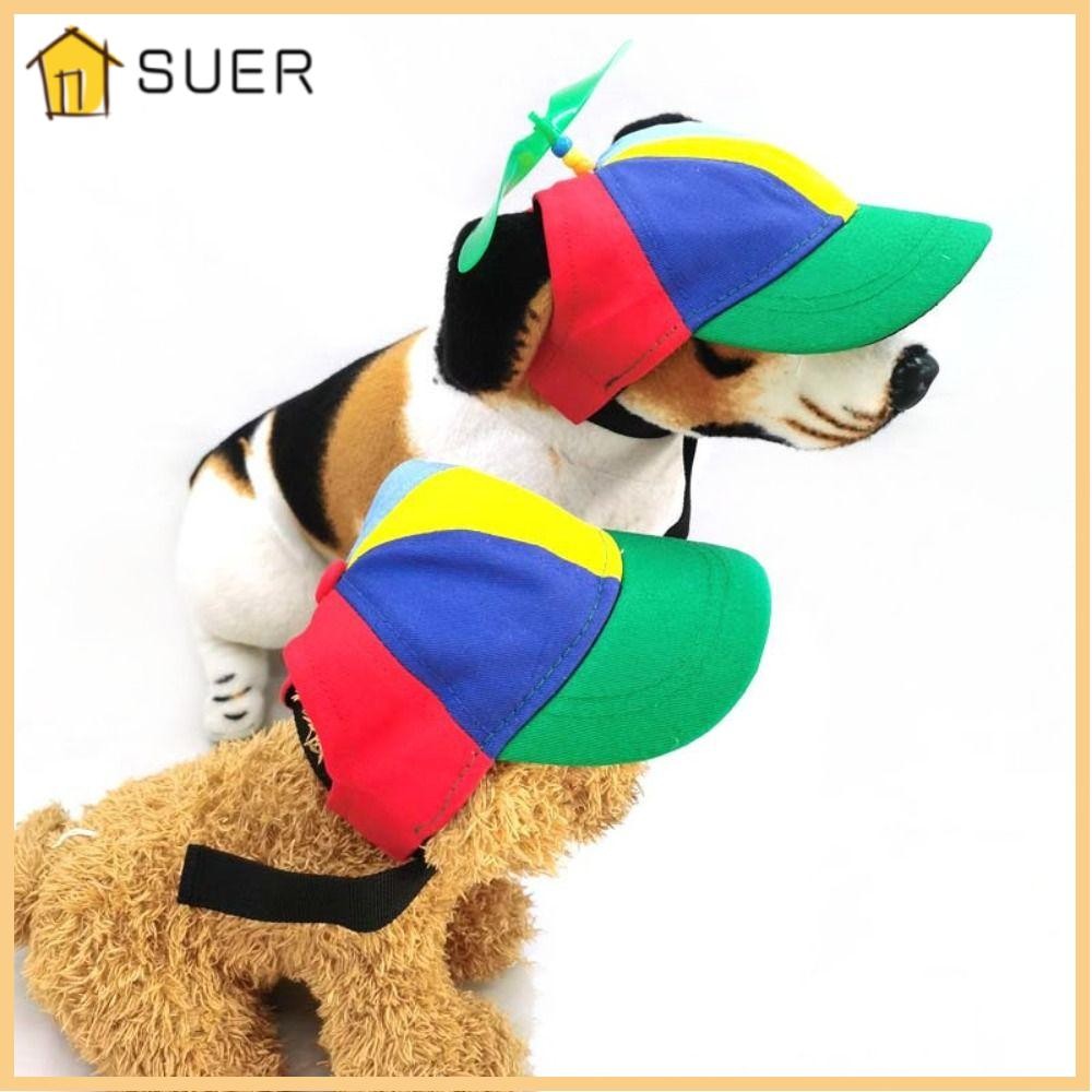 Dog Wearing Spinny Hat Mad Hatter Dog Costume With Funny Propeller