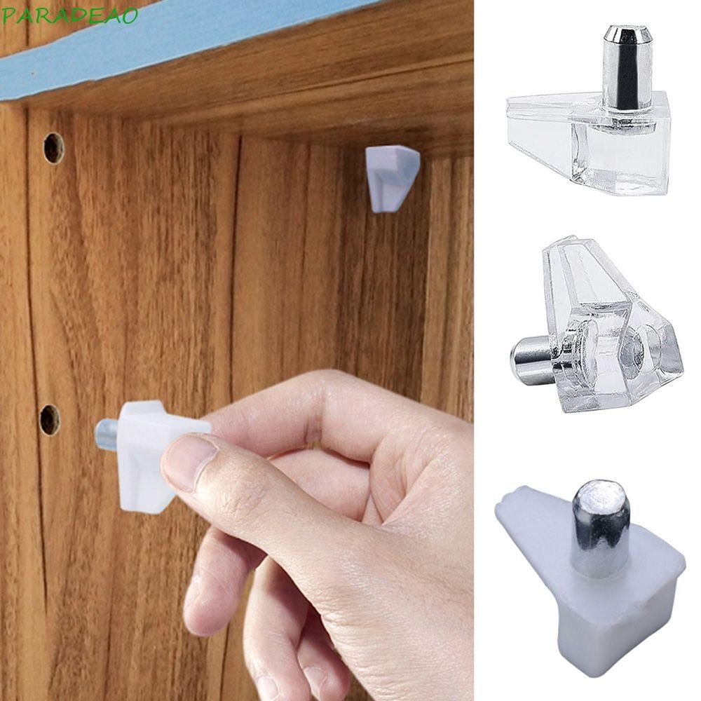PARADEAO Shelf Studs Pegs Plastic Transparent Shelves Support Fixed ...