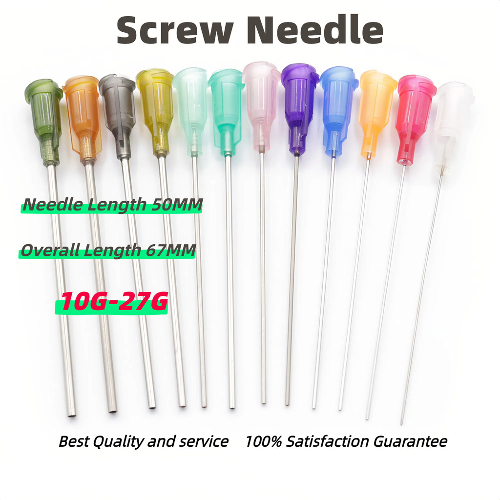 30pcs 50mm 2 Inch 10G-27G Stainless Steel Screw Thread Dispensing ...