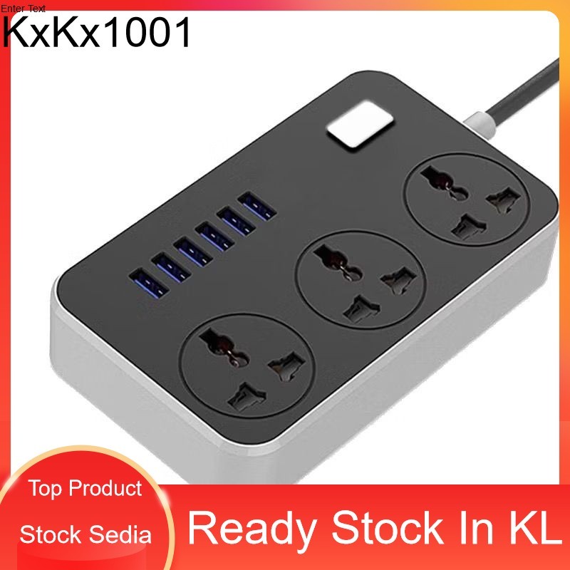 Extension Plug 6 USB Port 3 Universal Power Strip Extension Plug Power ...