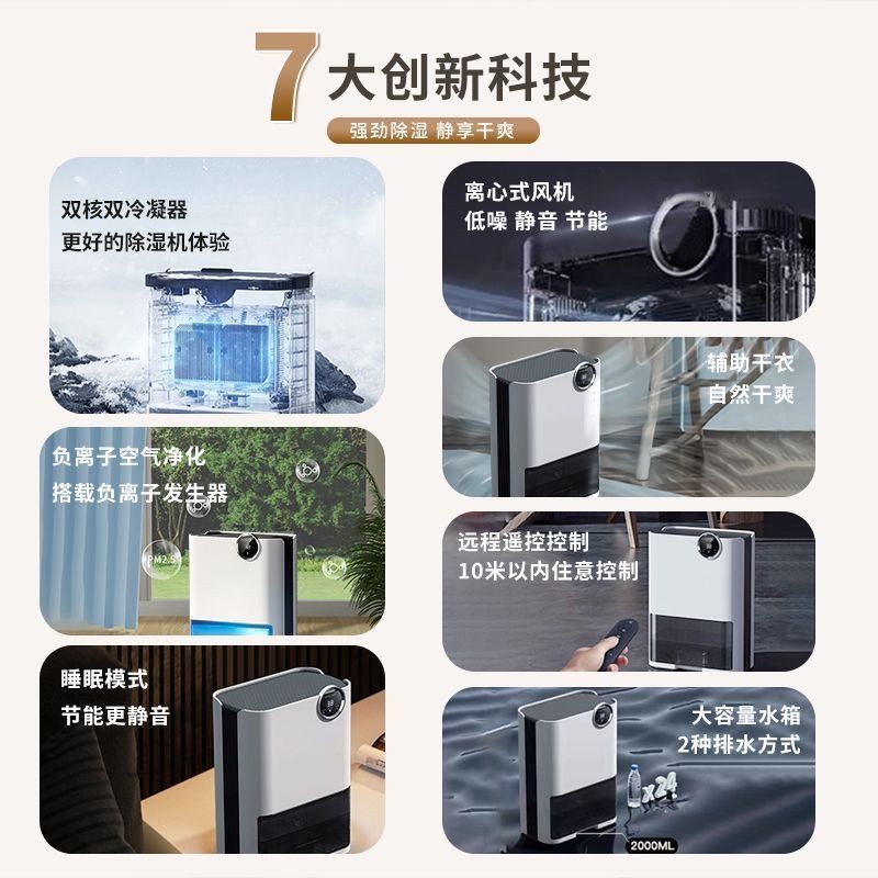 小米有品生态链即品除湿机家用静音抽湿室内小型吸湿机除湿神器Xiaomi Youpin Ecological Chain Instant  Dehumidifier Home Static20241027