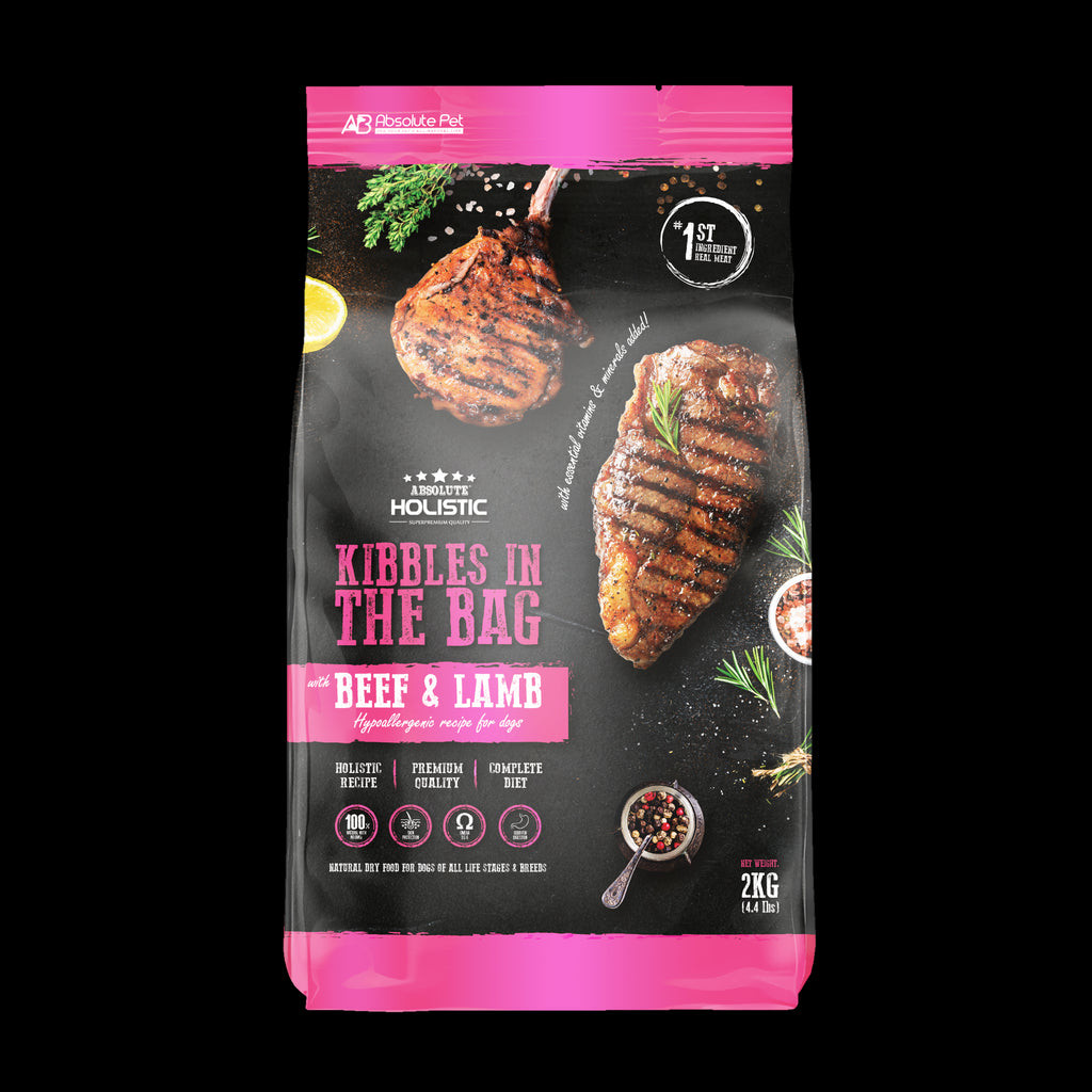 Absolute Holistic Kibbles in The Bag, Beef & Lamb (2kg/12kg) | Shopee ...