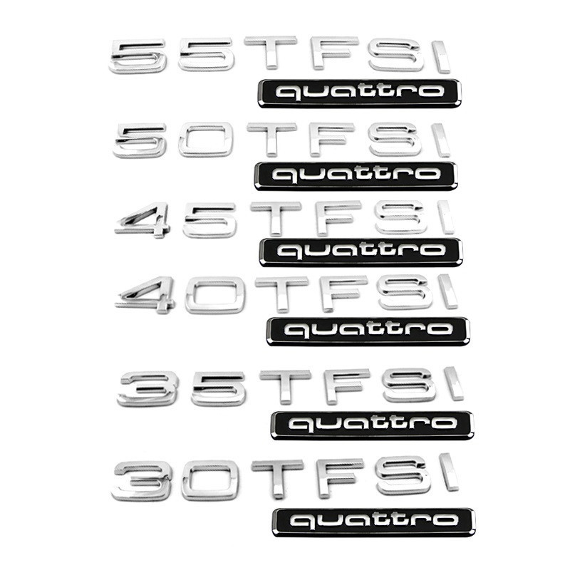 Audi Displacement Tail Label Sticker 30/35/50/40/45TFSI Rear Car Label ...