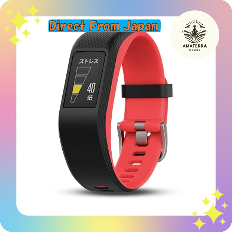 GARMIN Vivosport GPS Activity Tracker S M Size Heart Rate Monitor VO2max Activity Step Calorie Tracker Stress Check Sleep Notification Features Fuchsia Limelight Options Shopee Singapore