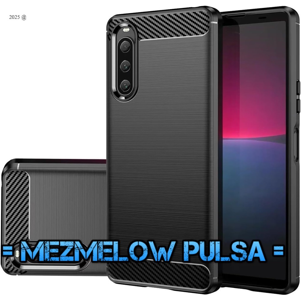 Case Fiber Carbon Casing Silicone Caseng Softcase SONY XPERIA 10 V - Gambar 3