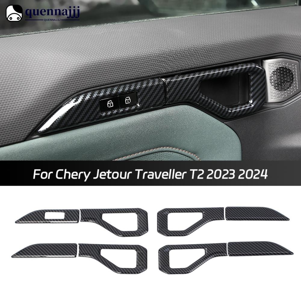 QUENNA 8Pcs/Set Car Interior Door Handle Bowl Cover Trim Frame Stickers ...