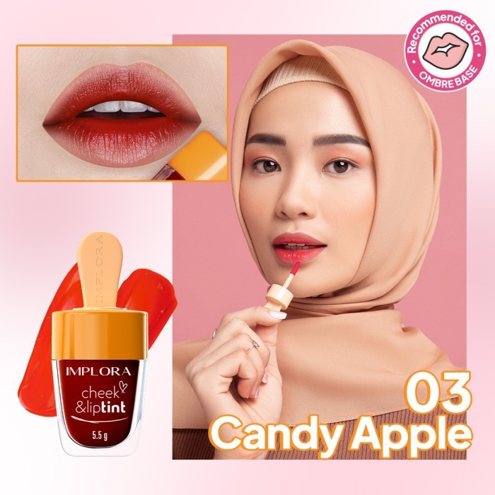 IMPLORA Cheek & Liptint / Implora Jelly Tint / Merah Jingga Official - Gambar 2