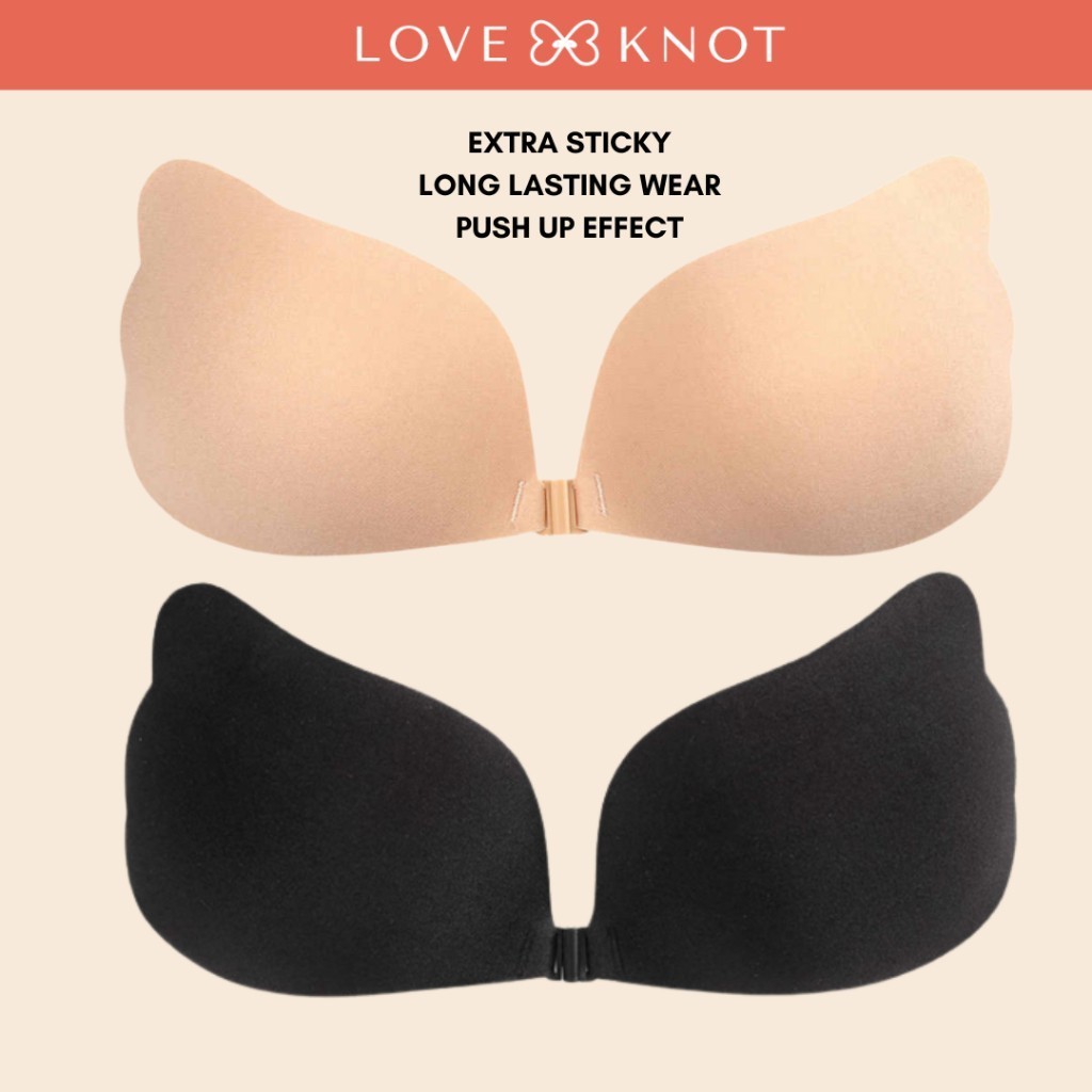 Love Knot Cup A-F Seamless Invisible Adhesive Angel Wing Nubra Push Up  Stick On Wedding Silicon Bra | Shopee Singapore
