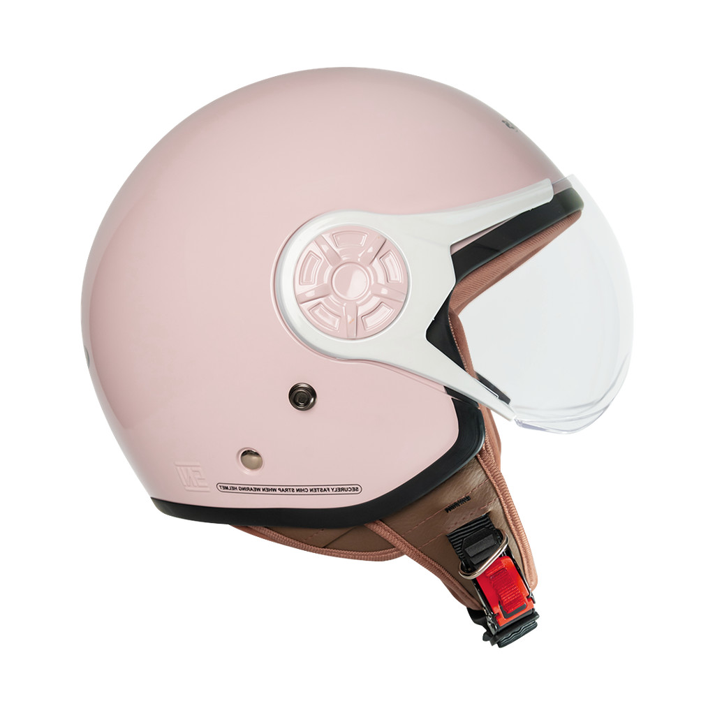 Cargloss YRH Hijab Retro Helm Half Face - Pale Pink - Gambar 4