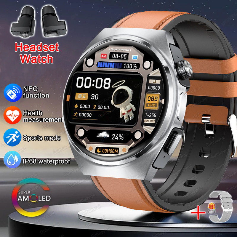 New 2 in 1 Smart Watch With Earbuds Smartwatch TWS Bluetooth Earphone Heart Rate Blood Pressure Monitor Sports Watches