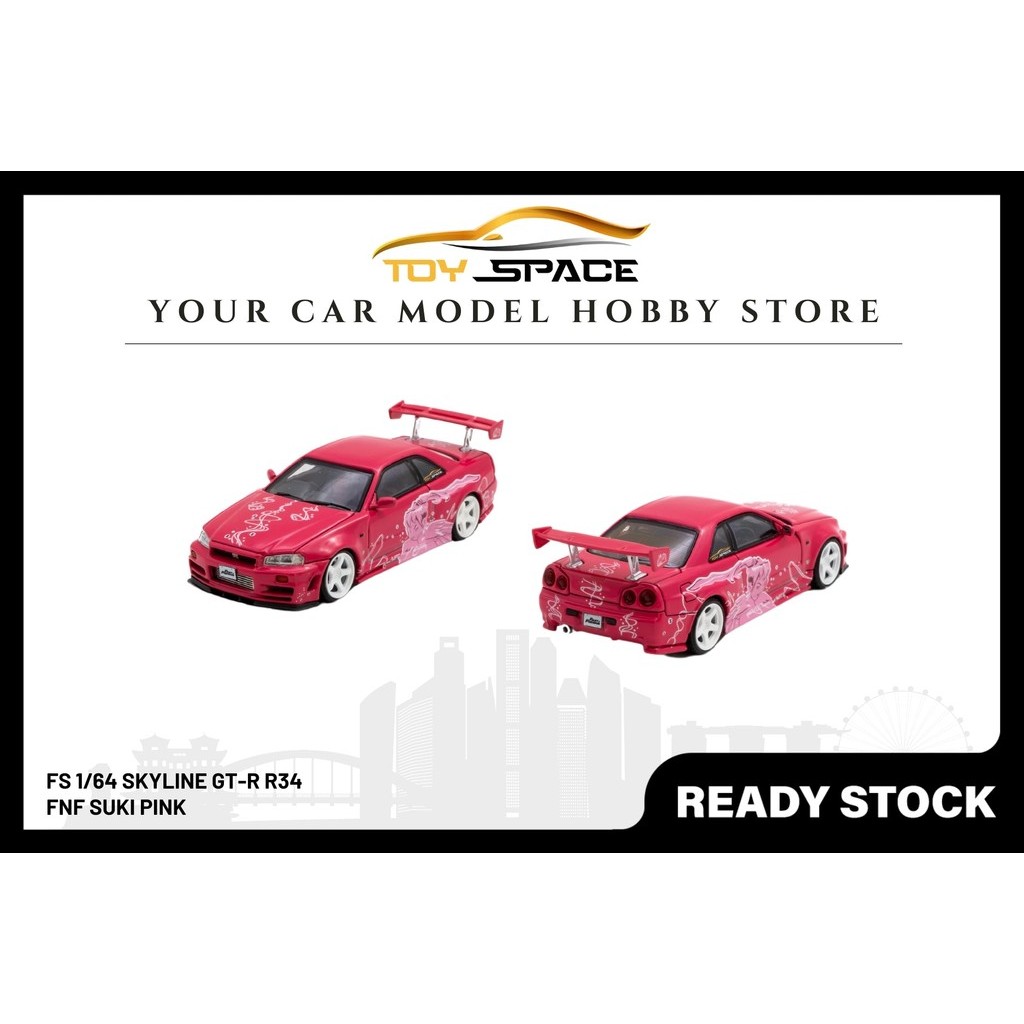 FAST SPEED] 164 Skyline GT-R R34 FNF Suki Pink | Shopee Singapore