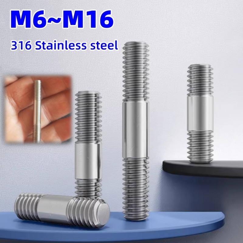 316 Stainless Steel Stud Bar Rod Bolts Double End Threaded Long Tooth ...