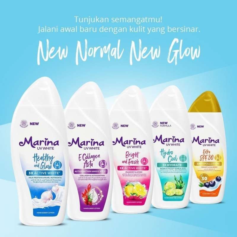 Marina Hand & Body Lotion UV White - Body Serum / Merah Jingga Official - Gambar 2