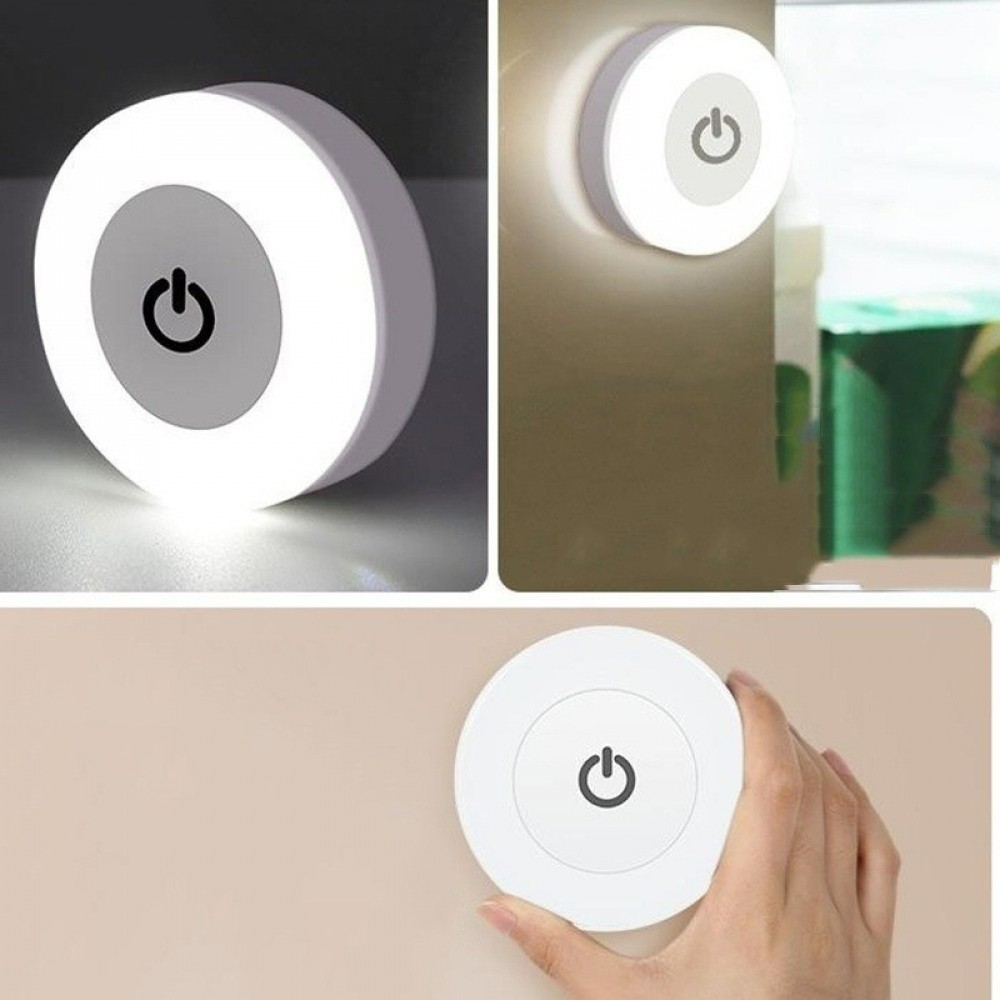 Warm White Yellow Light Wireless Bedside Lamp / LED Touch Sensor Night ...
