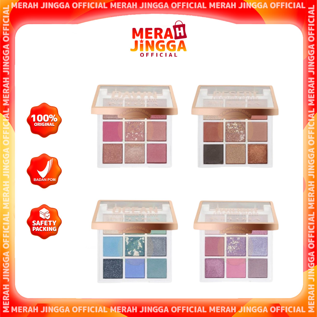 IMPLORA Eyeshadow Palette / Dawn / Desert / Ocean / Twilight / Merah Jingga Official