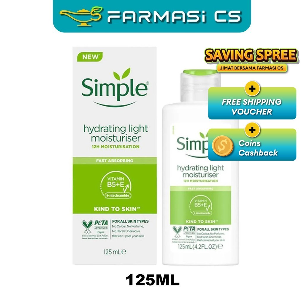 Simple Hydrating Light Moisturiser 125ml EXP:12/2027 [ Vitamin B5 E ...
